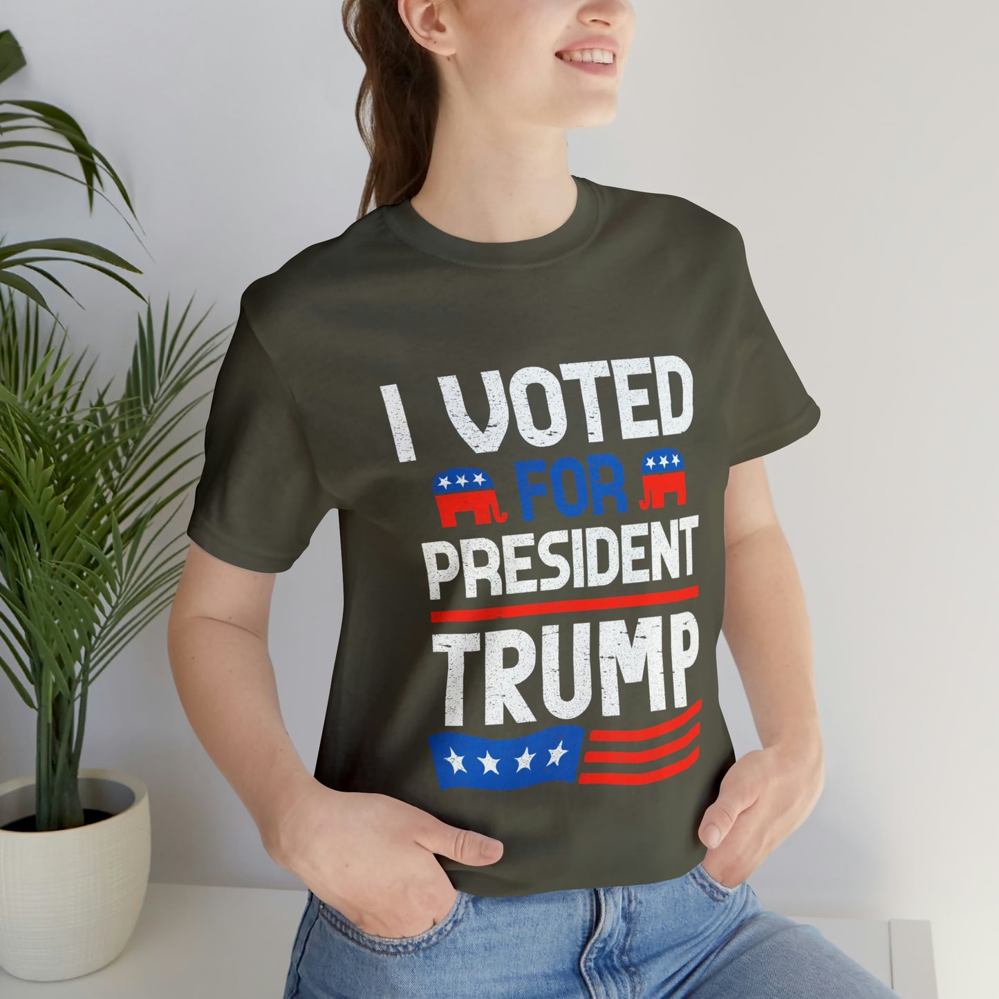 I voted for Trump Unisex Jersey Short Sleeve Tee