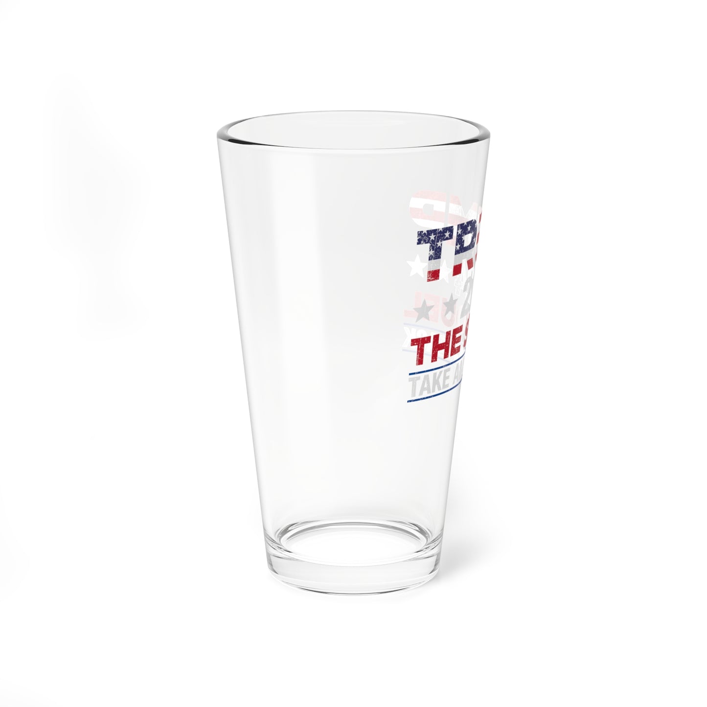 Trump 16 oz glass with mixer