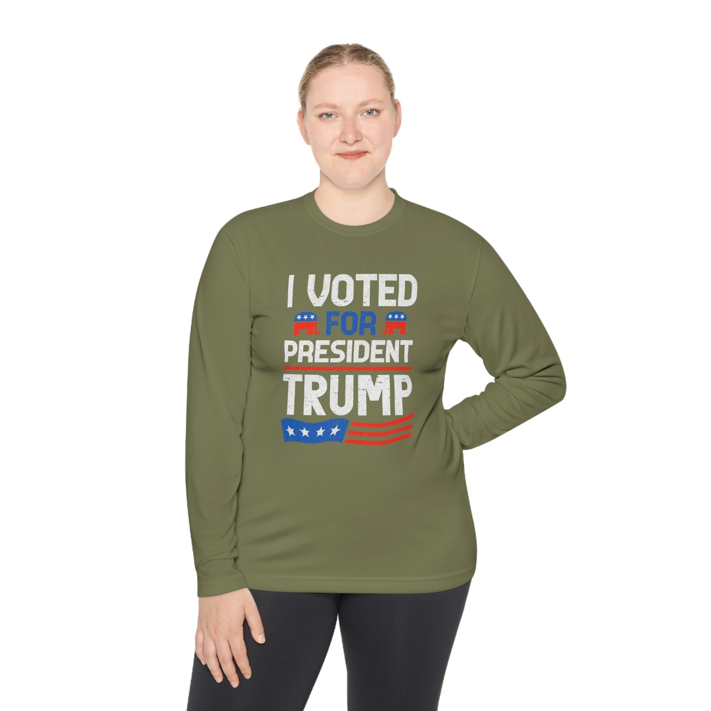 I voted for Trump Unisex Lightweight Long Sleeve Tee