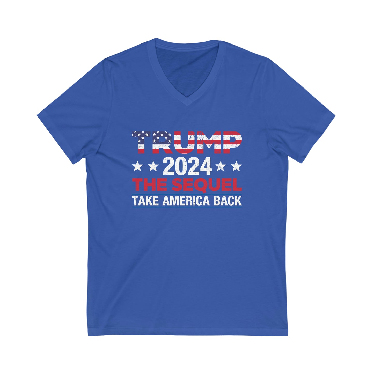 Trump 2024 The Sequel Unisex Jersey Short Sleeve V-Neck Tee