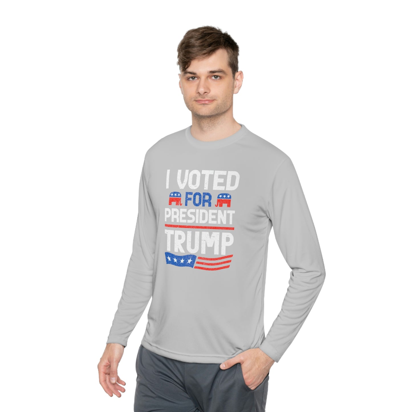 I voted for Trump Unisex Lightweight Long Sleeve Tee