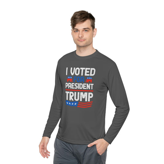 I voted for Trump Unisex Lightweight Long Sleeve Tee