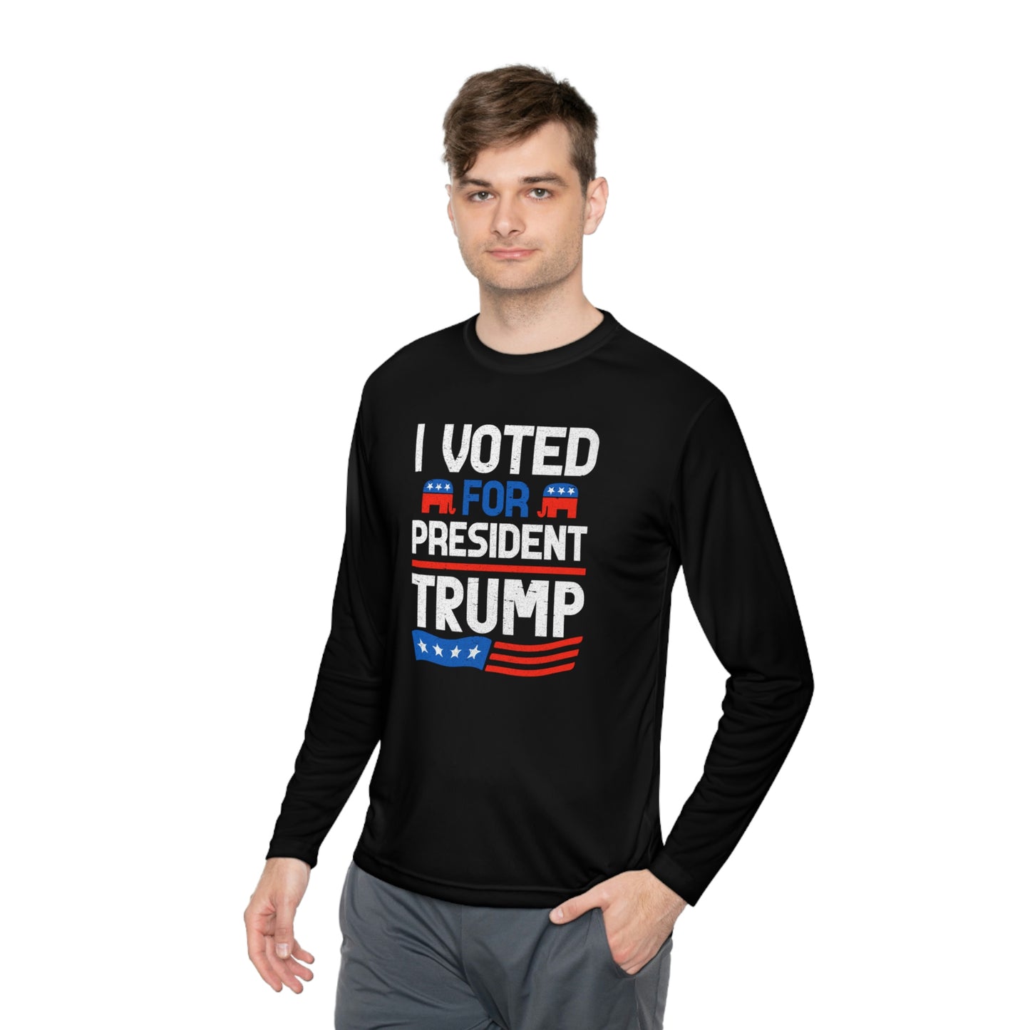 I voted for Trump Unisex Lightweight Long Sleeve Tee