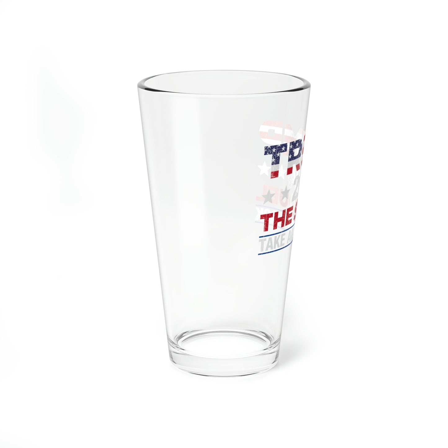 Trump 16 oz glass with mixer