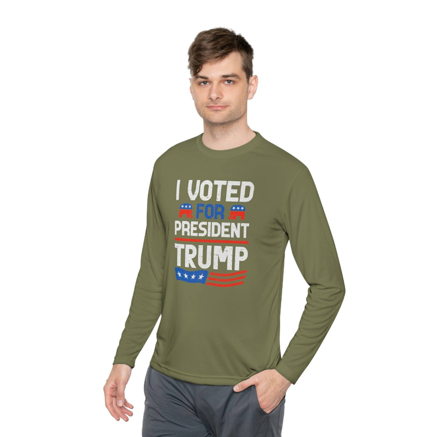 I voted for Trump Unisex Lightweight Long Sleeve Tee