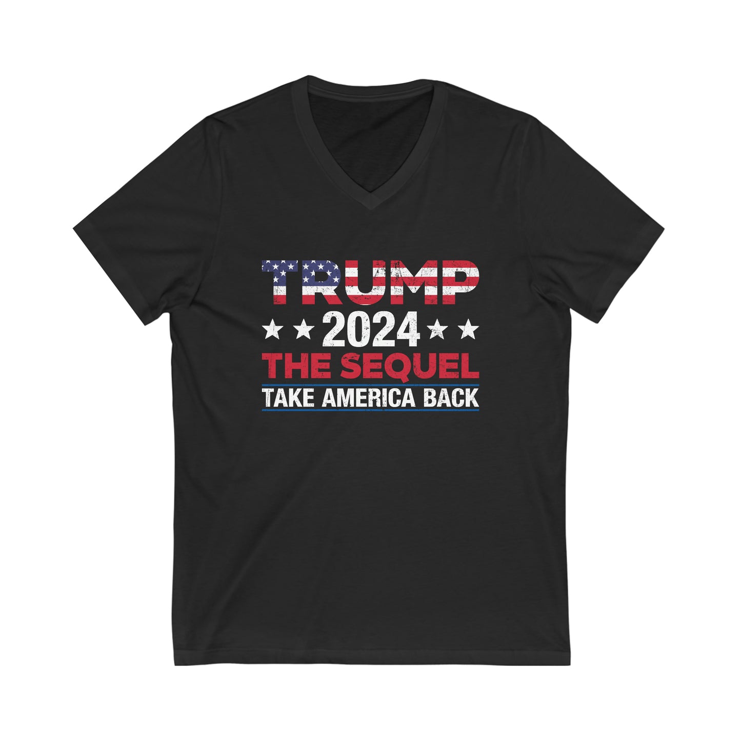 Trump 2024 The Sequel Unisex Jersey Short Sleeve V-Neck Tee