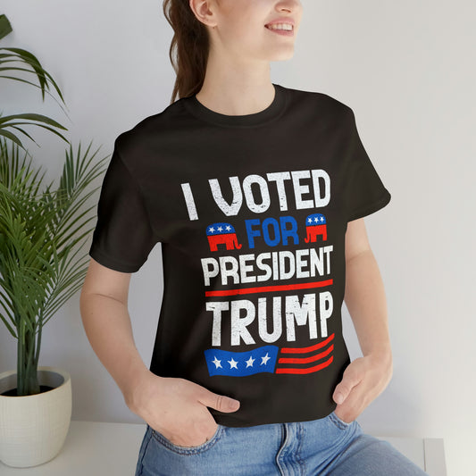 I voted for Trump Unisex Jersey Short Sleeve Tee